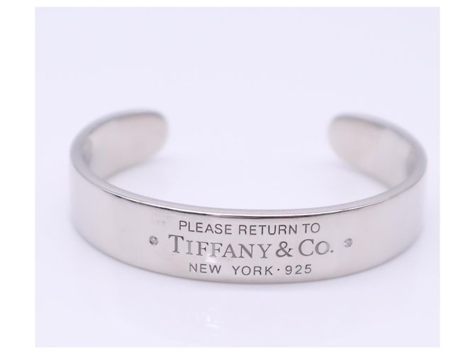 Autre Marque Tiffany & Co. Bracciale rigido Return to Bangle con diamanti Argento - vista 6