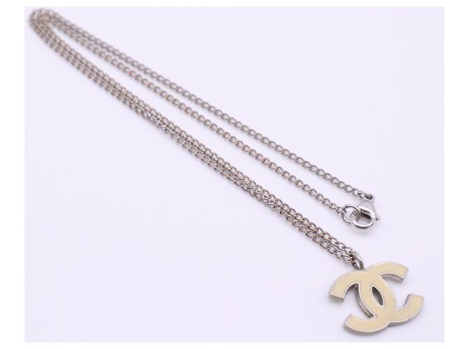 Collana CHANEL Coco Mark in argento e avorio Crudo - vista 5