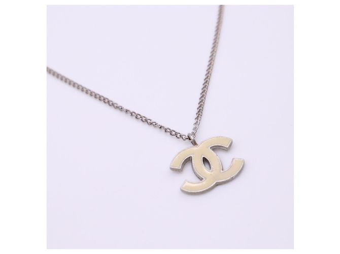 Collana CHANEL Coco Mark in argento e avorio Crudo - vista 6