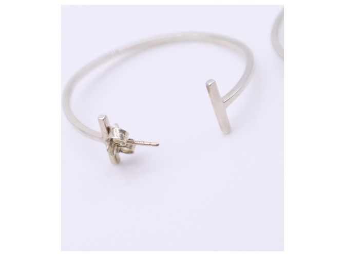 Autre Marque Pendientes de aro Tiffany T Wire Plata - vista 10