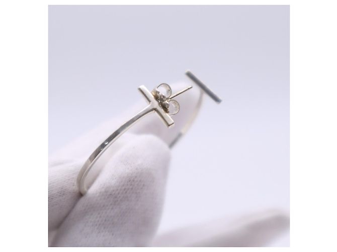 Autre Marque Pendientes de aro Tiffany T Wire Plata - vista 11