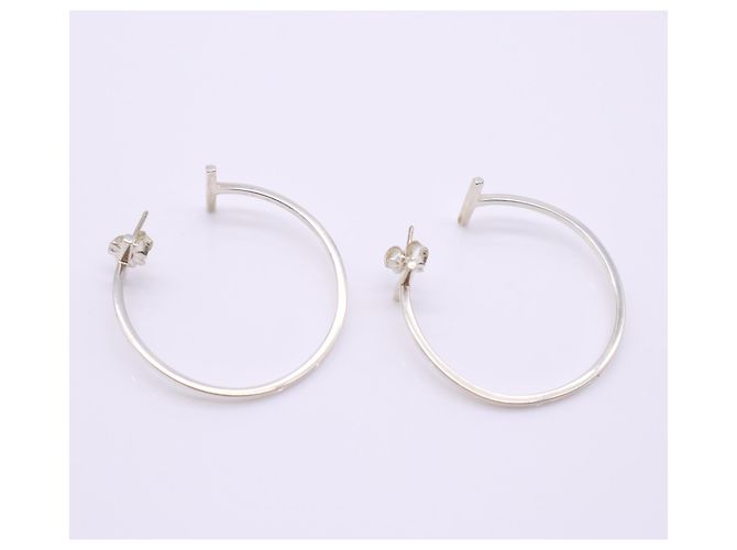 Autre Marque Pendientes de aro Tiffany T Wire Plata - vista 5
