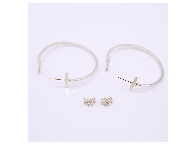 Autre Marque Pendientes de aro Tiffany T Wire Plata - vista 7