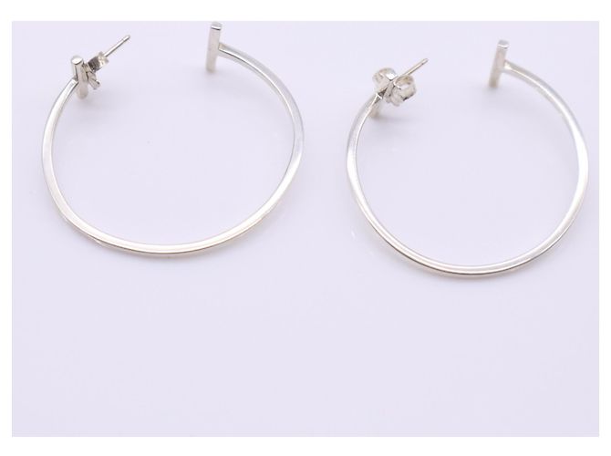 Autre Marque Pendientes de aro Tiffany T Wire Plata - vista 8