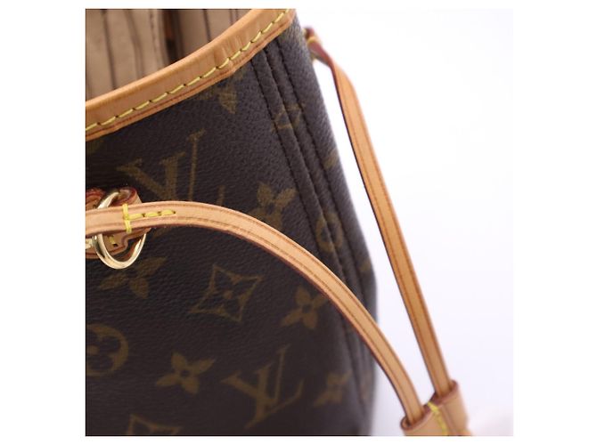 Louis Vuitton Monogram Neverfull PM Handtasche Braun Beige - Ansicht 10