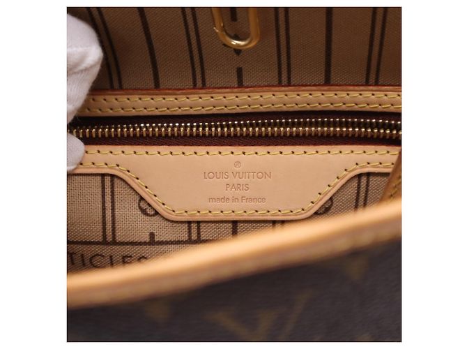 Louis Vuitton Monogram Neverfull PM Handtasche Braun Beige - Ansicht 17