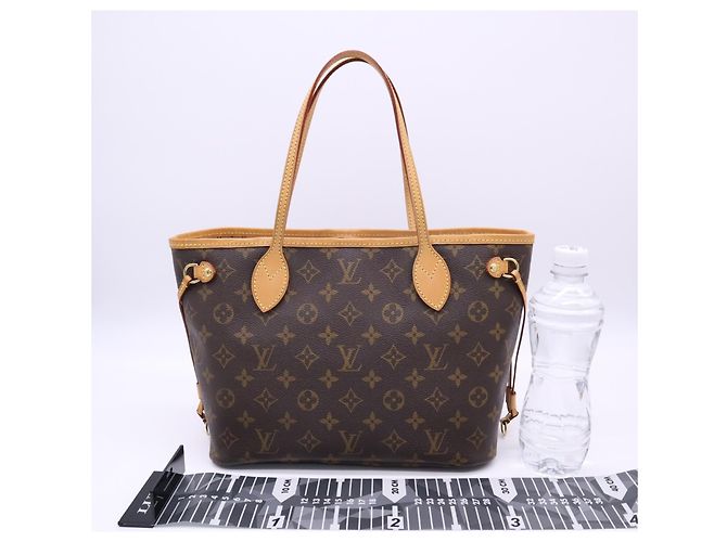 Louis Vuitton Monogram Neverfull PM Handtasche Braun Beige - Ansicht 3