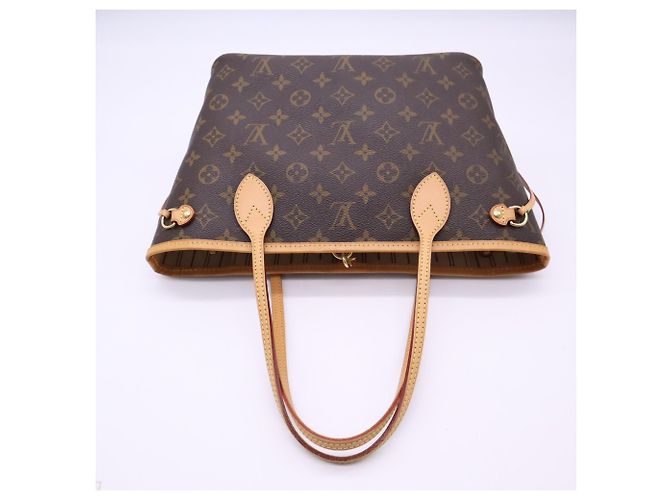 Louis Vuitton Monogram Neverfull PM Handtasche Braun Beige - Ansicht 8