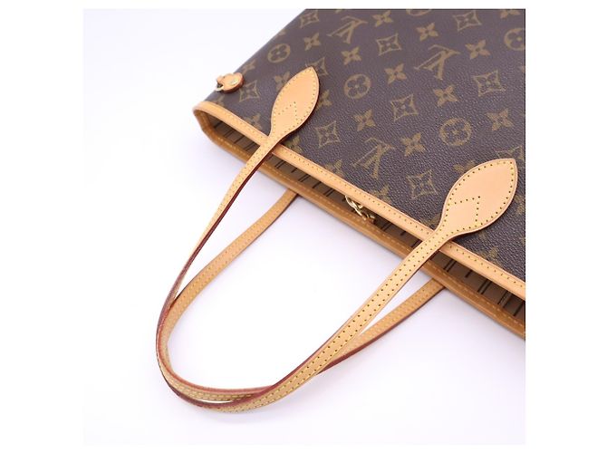 Louis Vuitton Monogram Neverfull PM Handtasche Braun Beige - Ansicht 9