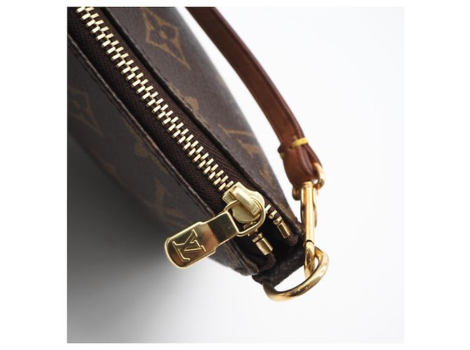 Louis Vuitton Monogram Pochette Handtasche Braun Beige - Ansicht 10