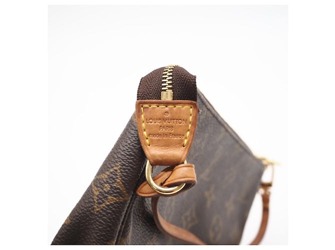 Louis Vuitton Monogram Pochette Handtasche Braun Beige - Ansicht 13
