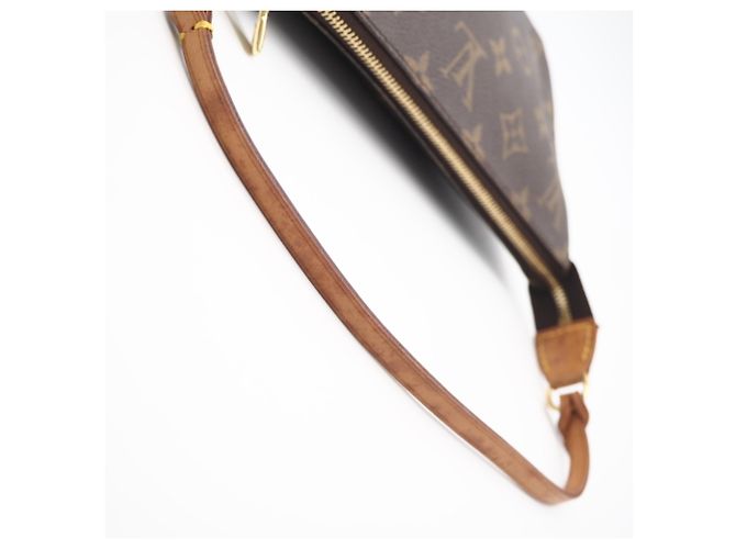 Louis Vuitton Monogram Pochette Handtasche Braun Beige - Ansicht 5