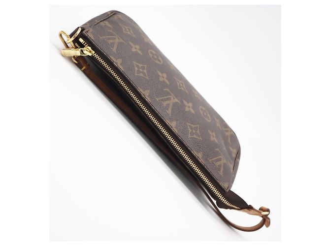 Louis Vuitton Monogram Pochette Handtasche Braun Beige - Ansicht 6