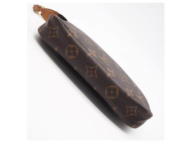 Louis Vuitton Monogram Pochette Handtasche Braun Beige - Ansicht 7