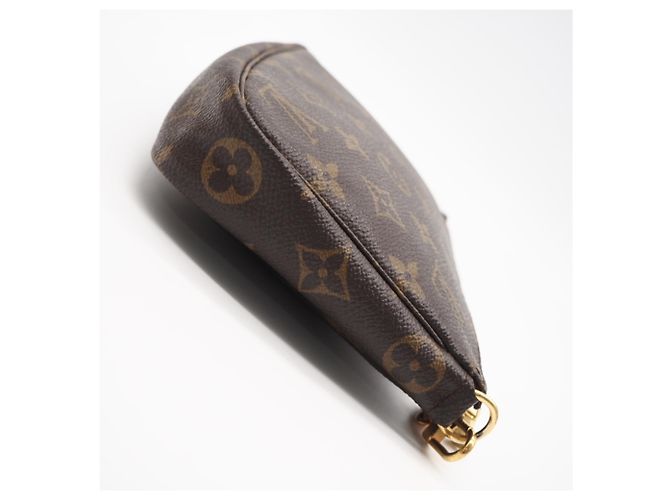 Louis Vuitton Monogram Pochette Handtasche Braun Beige - Ansicht 8