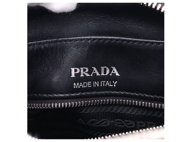 Borsa a tracolla Prada Diagram in pelle di vitello nera Nero - vista 15