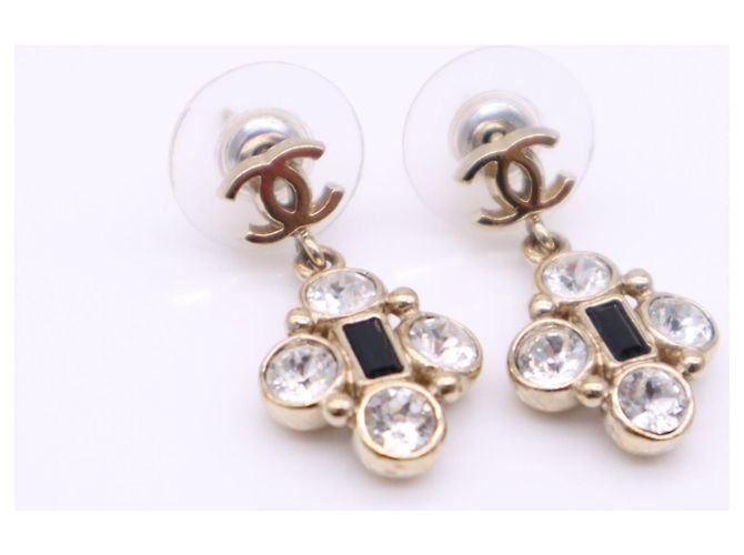Orecchini a goccia Chanel Coco Mark Nero D'oro - vista 10