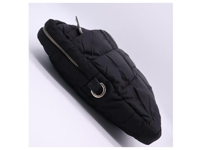 Clutch e borsa a tracolla Prada in nylon nero Saffiano - vista 5