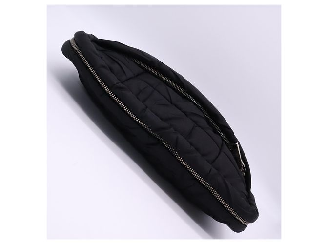 Clutch e borsa a tracolla Prada in nylon nero Saffiano - vista 7