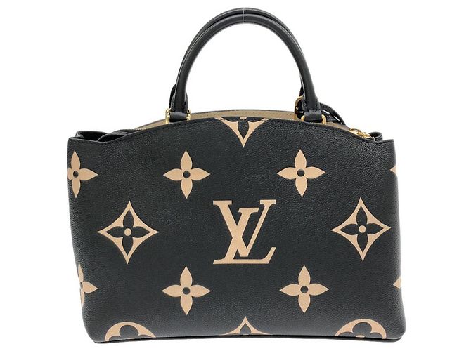 Borsa Louis Vuitton Bicolor Monogram Empreinte Petit Palais PM M58913 Nero Beige - vista 2
