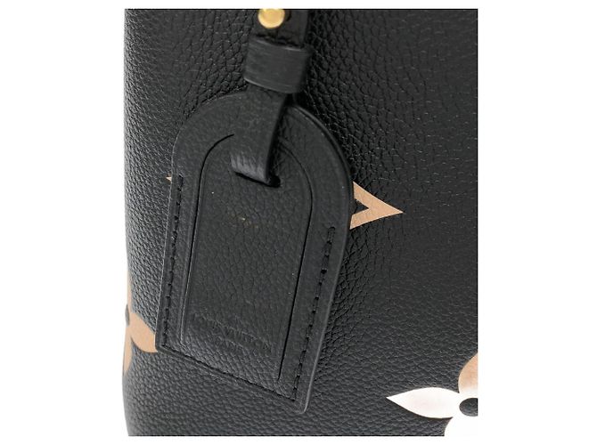 Borsa Louis Vuitton Bicolor Monogram Empreinte Petit Palais PM M58913 Nero Beige - vista 5