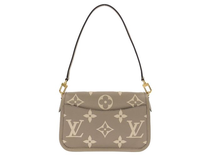 Borsa a tracolla Louis Vuitton Bicolor Monogram Empreinte Diane Grigio Crudo - vista 2