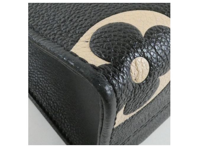 Louis Vuitton Bicolor Monogram Empreinte OnTheGo PM Handtasche Schwarz Beige - Ansicht 2