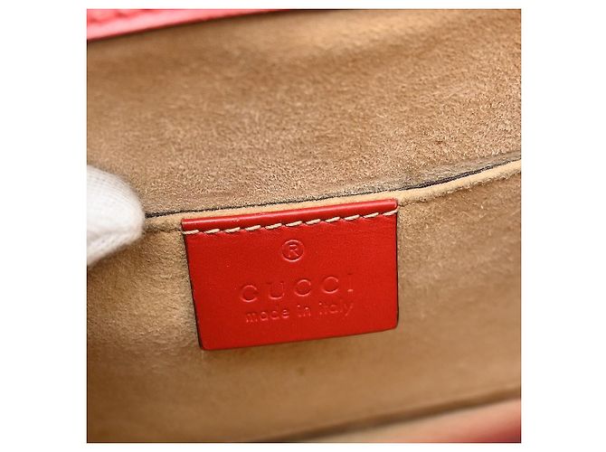 Gucci Sylvie Top Handle Leather Mini Rosso - vista 4