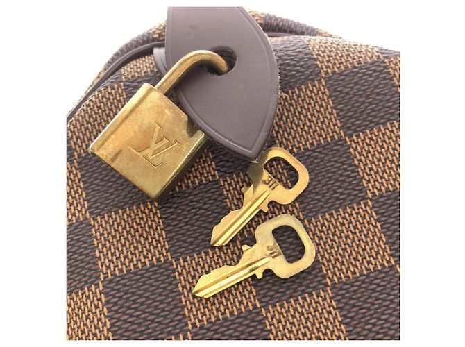 Borsa Louis Vuitton Damier Speedy Boston Damier ebene - vista 4