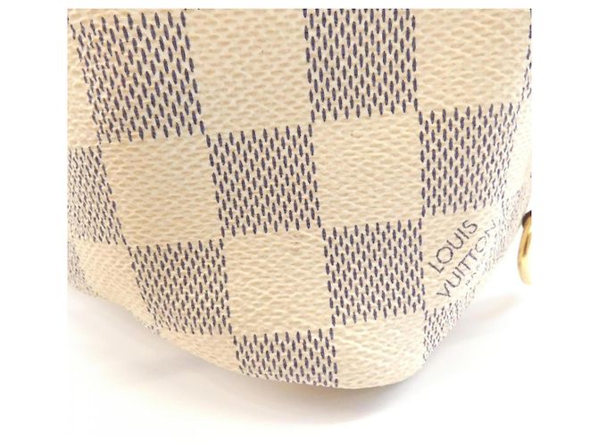 Borsa Louis Vuitton Damier Azur Neverfull PM N51110 Blu - vista 3