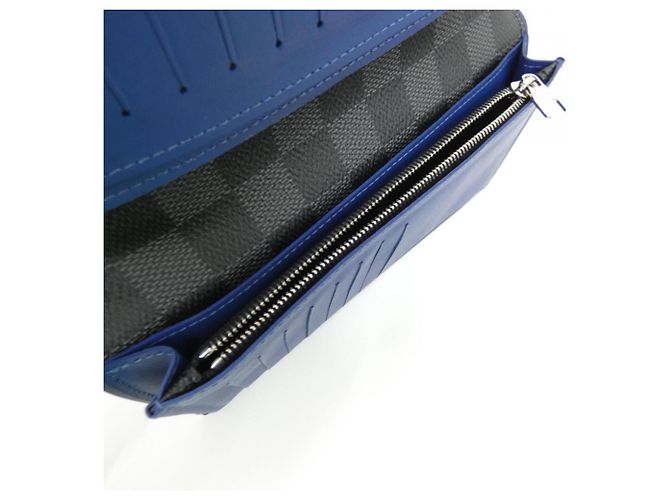 Louis Vuitton Damier Graphite Portefeuille Brazza Wallet Nero - vista 3