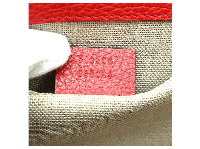 Gucci Interlocking Leather Small Vermelho - vista 5