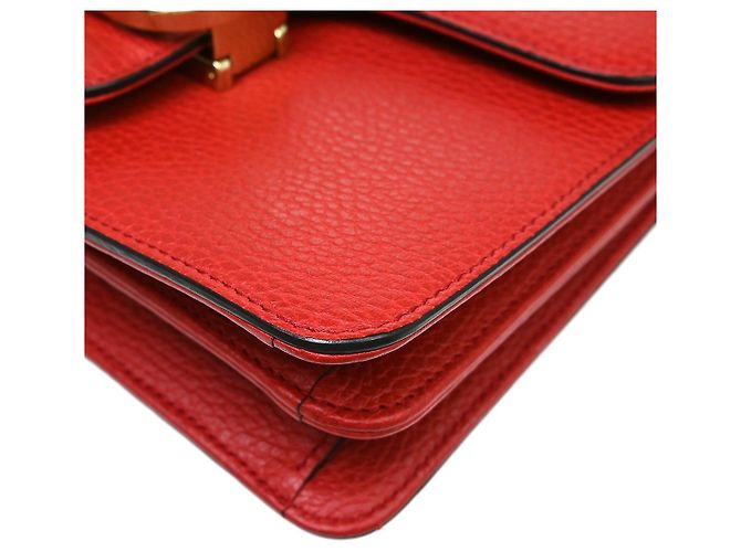 Gucci Interlocking Leather Small Vermelho - vista 6