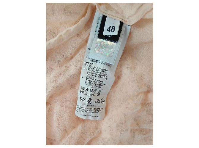Vestido de encaje a capas Dolce & Gabbana Rosa Crudo - vista 10