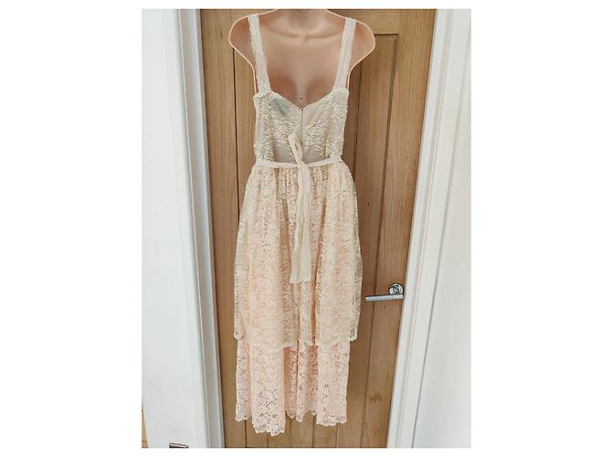 Vestido de encaje a capas Dolce & Gabbana Rosa Crudo - vista 4