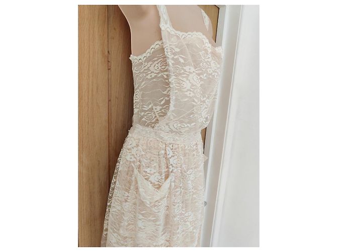 Vestido de encaje a capas Dolce & Gabbana Rosa Crudo - vista 6