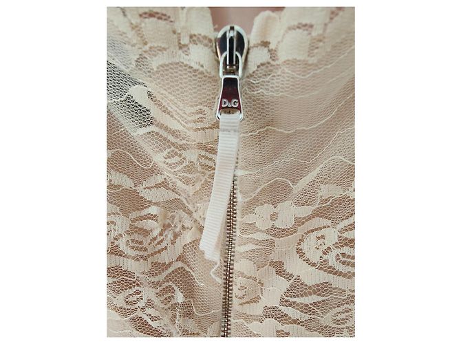 Vestido de encaje a capas Dolce & Gabbana Rosa Crudo - vista 8