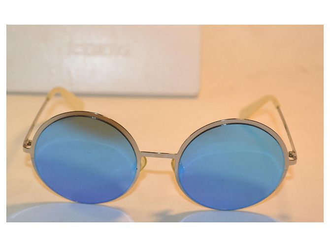 Iceberg IC323 Runde Sonnenbrille Silber Blau - Ansicht 2
