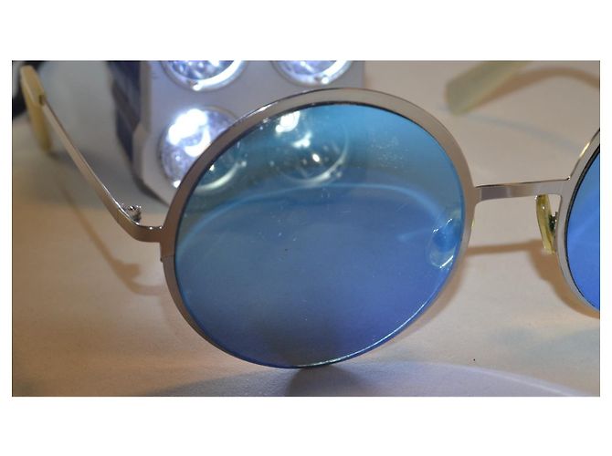 Iceberg IC323 Runde Sonnenbrille Silber Blau - Ansicht 8