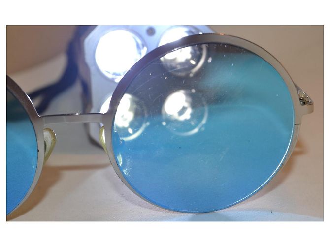 Iceberg IC323 Runde Sonnenbrille Silber Blau - Ansicht 9