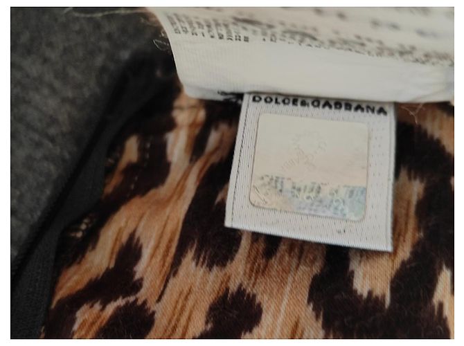Vestido con panel de estampado de leopardo Dolce & Gabbana Gris - vista 10