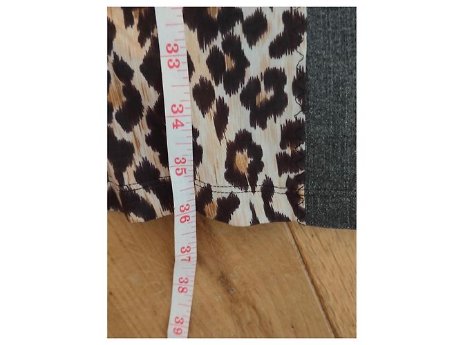 Vestido con panel de estampado de leopardo Dolce & Gabbana Gris - vista 12