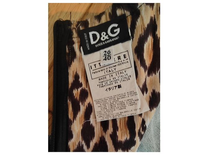 Vestido con panel de estampado de leopardo Dolce & Gabbana Gris - vista 8