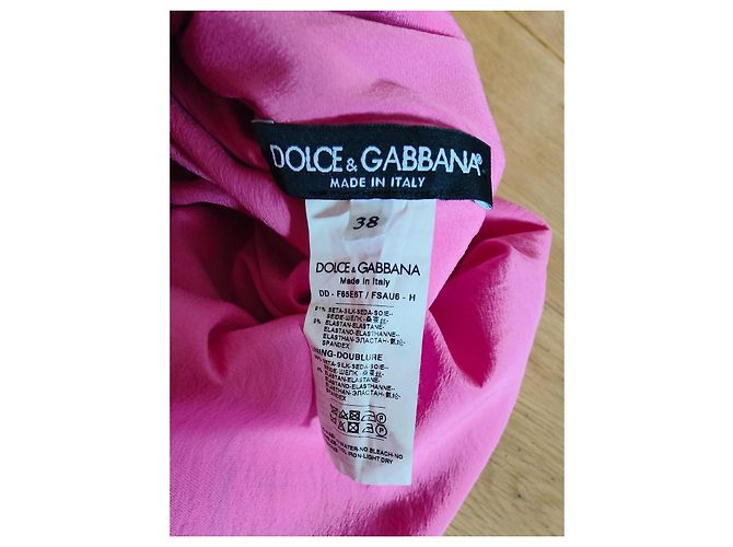 Vestido de seda Dolce & Gabbana con estampado Amore Rosa Blanco Roja Dorado - vista 8