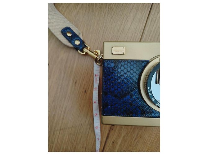 Bolso Camera Dolce & Gabbana Azul Dorado - vista 11