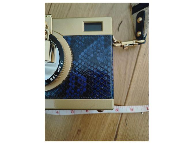 Bolso Camera Dolce & Gabbana Azul Dorado - vista 12