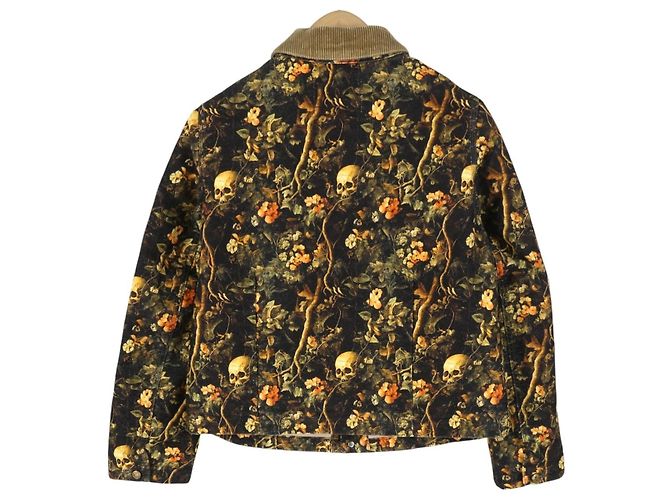 R13 Giacca da lavoro cropped Skull Camo Moleskin - Brown Marrone Multicolore - vista 2