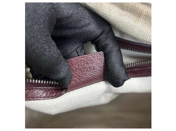 Gucci Borse weekend con zip GG Canvas e pelle XL Bordò - vista 7
