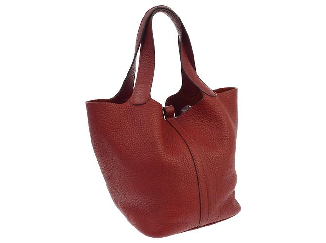 Hermès Hermes Picotin Lock Clemence MM Vermelho - vista 2