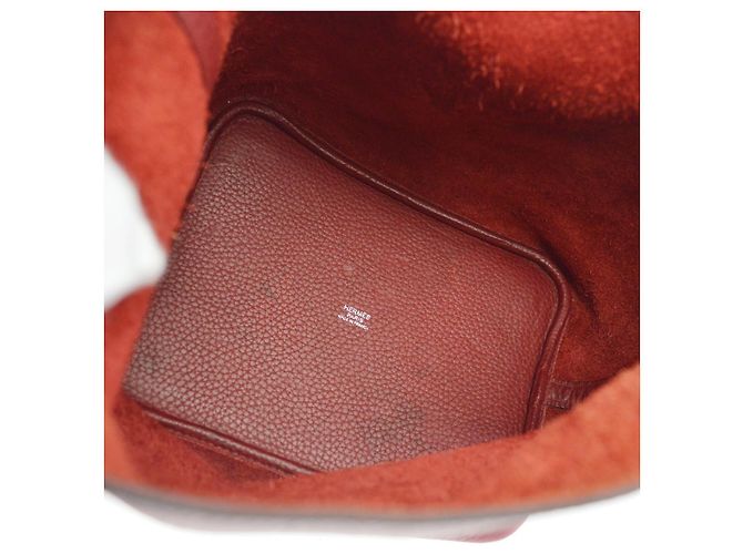 Hermès Hermes Picotin Lock Clemence MM Vermelho - vista 3